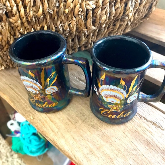 Cuban Cafe’ con Leche? Beautiful Cuba Expresso Cups (2) Demitasse Great Gift 🎁 - Picture 2 of 5
